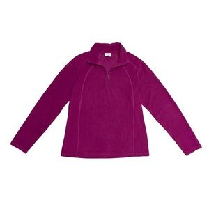 Columbia 1/4 Zip Fleece Sweater Women’s Size Medium Fuchsia Long Sleeve Pullover